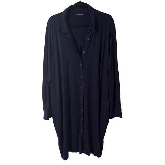 Universal Standard Women's Gramercy Jersey Shirt Dress Stretch Navy Blue Large - Picture 1 of 9